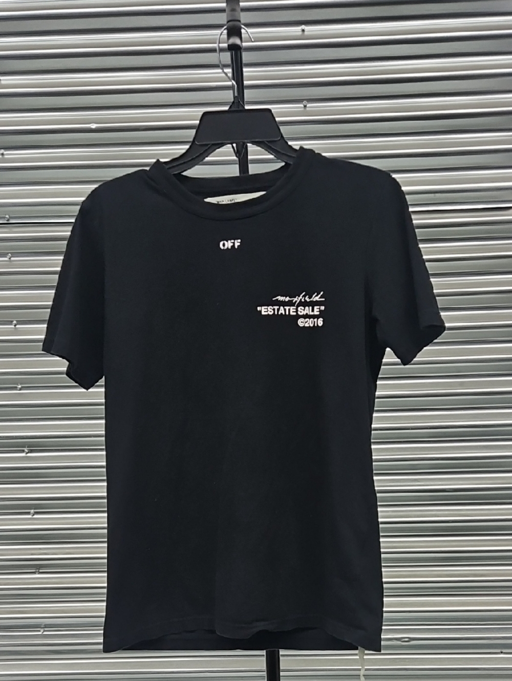Off-White Black 'ESTATE SALE' Graphic Short Sleeve Tee